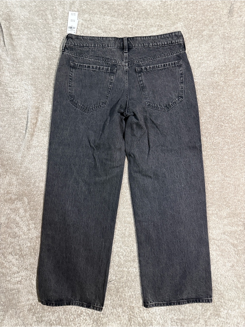 Hollister Women's Low-Rise Baggy Jeans — Washed Charcoal Black - Picture 4 of 6